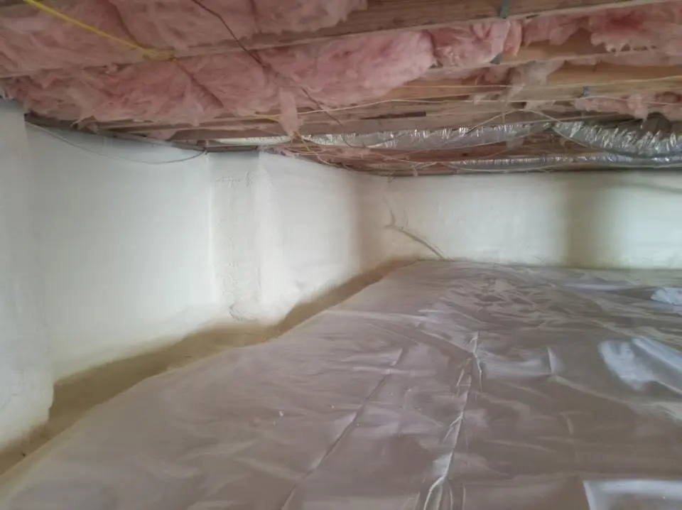 Crawl space encapsulation with closed-cell spray foam for Attic Insulation in Sweet Home
