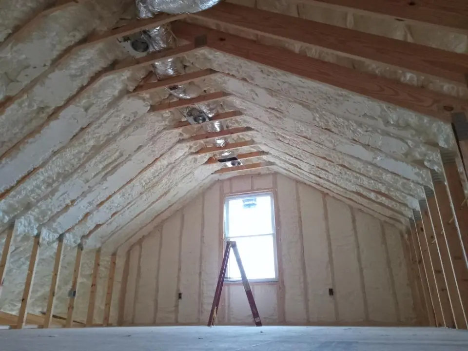 Spray foam roofing application for Crawl Space Insulation project in Sweet Home